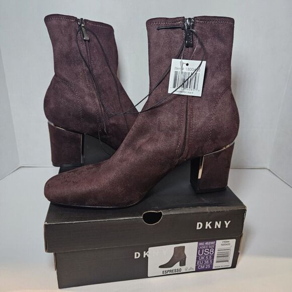 DKNY Ladies' Stretch Cavale‎ Heeled Boot / Color Espresso/ Size 8/ New